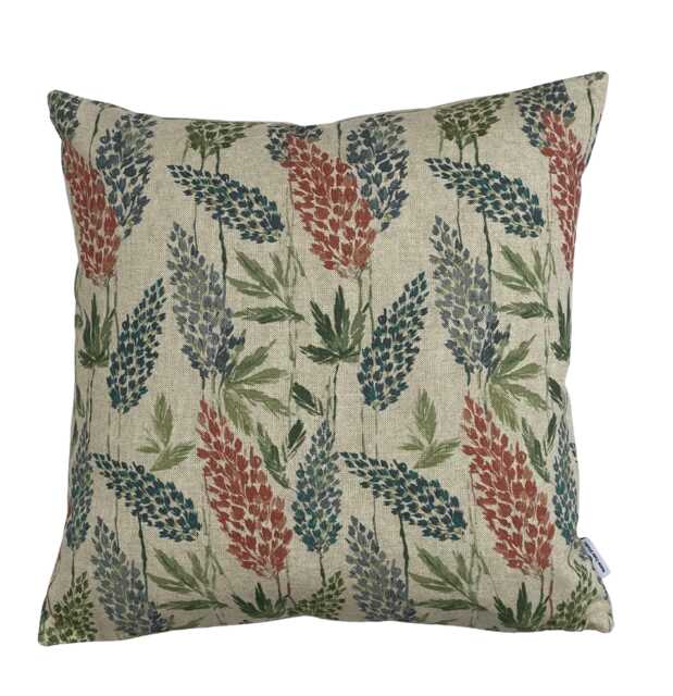 Clover & Fern Cushion Cover Rustic Oatmeal Cotton-Linen, Handmade UK - image 1