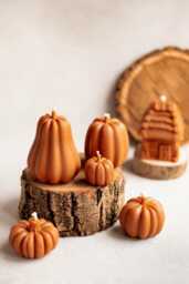 Pumpkin Candles, Fall Decor Candle, Halloween Decor, Thanksgiving Gift Set Pumpkins, Home Autumn Candle - thumbnail 1