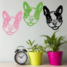 Boston Terrier Kiss Vinyl Decal Car, Wall, & Ipad Sticker - thumbnail 1