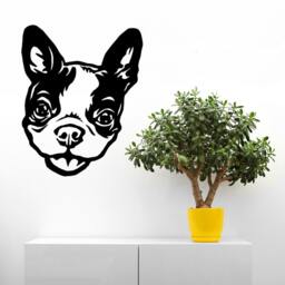 Boston Terrier Kiss Vinyl Decal Car, Wall, & Ipad Sticker - thumbnail 2