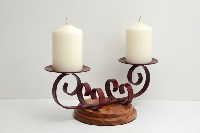 Unique 2 Pillar Candle Holder - image 1