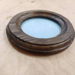 "Handcrafted Round Frame, Wooden Picture Frame For Wall, Wood Frame Home Decor, Hallway Rustic Living Room Circle ""Rouen" - thumbnail 3
