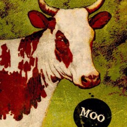 Farm Decor, Country Cow, Cattle, Moo, Animal, Farm, Nature, Antique, Vintage, Home Wall Hanging, Banner, 1880S - thumbnail 2