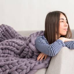 Chunky Knit Blanket, Giant Knitted Blanket, Super Blanket & Throw, Jumbo Knit Blanket Wool - thumbnail 3