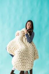 Chunky Knit Blanket, Giant Knitted Blanket, Super Blanket & Throw, Jumbo Knit Blanket Wool - thumbnail 1