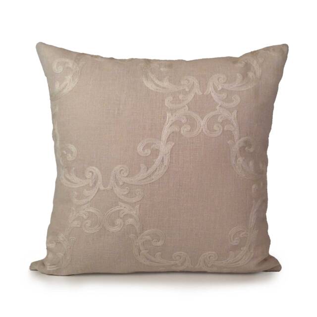 Neutral - Off White Pillow, Decorative Throw Pillow Cover, Cushion Accent Pillow, Transparent Linen Pillow, Silk Embroidery, Pillowcase - image 1