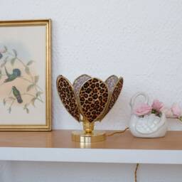 Flower Table Lamp - Leopard Pattern - thumbnail 3