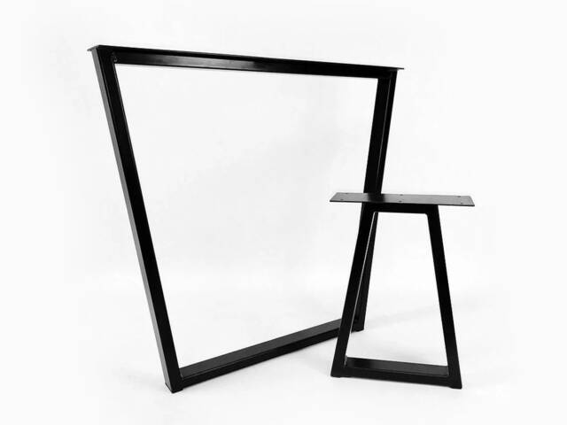 V-Frame Industrial Steel Dining/Desk Table Legs - Box Pair Powder Coated & Raw