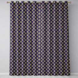 Minimal Deer Head Antlers Repeating Seamless Pattern Readymade Eyelet Ring Top Thermal 100% Blackout Curtains - thumbnail 2
