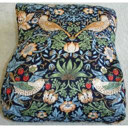 William Morris Strawberry Thief Tempur Original Travel Pillow Cover Only Small Neck Orthopaedic Cushion 25x31cm Case Pillowcase Blue - thumbnail 2