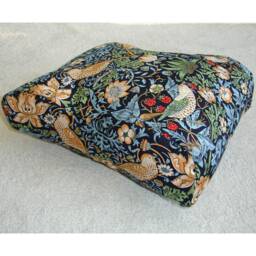 William Morris Strawberry Thief Tempur Original Travel Pillow Cover Only Small Neck Orthopaedic Cushion 25x31cm Case Pillowcase Blue - thumbnail 1