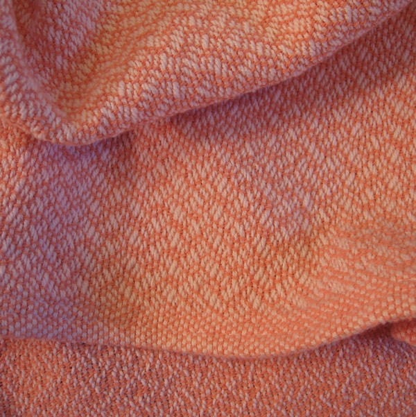 Handwoven Baby Blanket - Peach - image 1