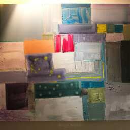 Custom Order Abstract Art. Peaceful Mind . Acrylic. Artist Asiya Bajwa. 32 X 24 2.5 Inches. Free Shipping - thumbnail 2