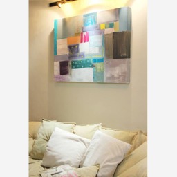Custom Order Abstract Art. Peaceful Mind . Acrylic. Artist Asiya Bajwa. 32 X 24 2.5 Inches. Free Shipping - thumbnail 3