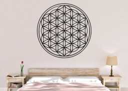 Flower Of Life Wall Decal - Flower Art Decor Sacred Geometry - thumbnail 1