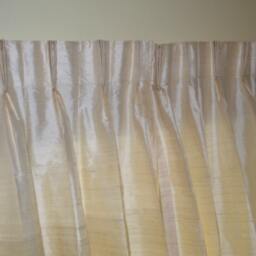 Ivory Colored Silk Drapes in Rich Raw/Dupioni Silk/ Natural - thumbnail 3