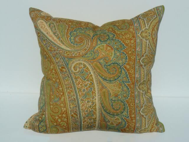Pasha Paisley in Bittersweet Pillow Cover - Front & Back Also Available Stonethis Listing Is For One 100% Wool 18 X Inch - image 1
