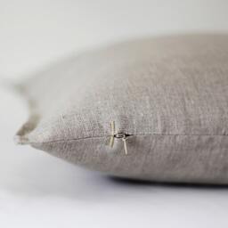 Linen Throw Pillow Covers Set Of 3 - Decorative Cases Cushion Linen Pillows Euro Shams Custom Size - thumbnail 4