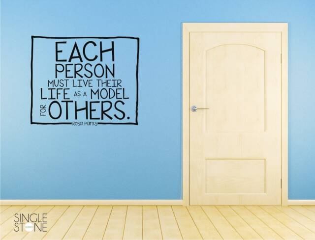 Rosa Parks Model For Others Wall Decal - Vinyl Words Custom Home Decor - image 1