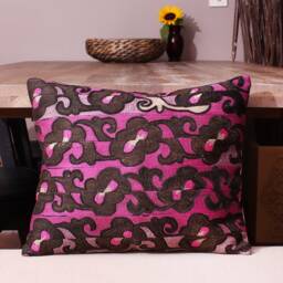 "Set Of 5 Pcs, Suzani Pillow Cover, Uzbek Pillow, 13.98"" X 16.73" - thumbnail 2