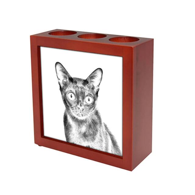 Bombay Cat - Wooden Stand For Candles/Pens With The Image Of A New Collection - image 1