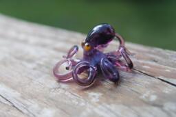 Small Glass Octopus Animal Figurines Miniature Little Animals Murano Gift Blown Sculpture Art Collectible Artglass Lampwork
