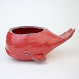 Animal Planter Whale, Whale Pot, Ceramic Planet Animal Ceramics & Pottery, Fish Pot - thumbnail 2