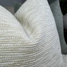 Textured Cream Pillow Cover, Neutral Euro Sham, Sofa Furnishing Cushion Boho Home, Boucl?? Cover Zambia - thumbnail 2