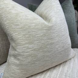 Textured Cream Pillow Cover, Neutral Euro Sham, Sofa Furnishing Cushion Boho Home, Boucl?? Cover Zambia - thumbnail 3