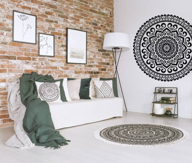 Circle Mandala Vinyl Wall Decal Bohemian Moroccan Decor #43 - image 1