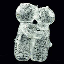 Art Glass Hugging Bears - thumbnail 4