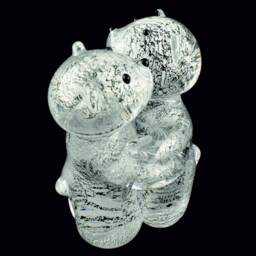 Art Glass Hugging Bears - thumbnail 3