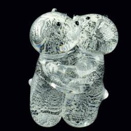 Art Glass Hugging Bears - thumbnail 2