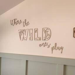 Where The Wild Ones Play Sign, Playroom Sign, Safari Nursery, Wall Lettering, Nursery Quote, Wooden Nursery/Playroom Decor - thumbnail 2