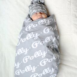 Personalized Minky Baby Blanket Custom Name Keepsake - thumbnail 3