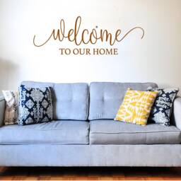 Welcome To Our Home Vinyl Wall Decal Decor Sign - thumbnail 2