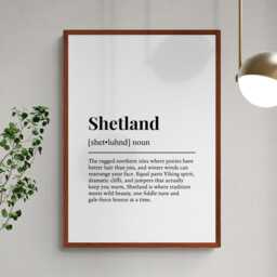 Shetland Funny Definition Scotland Gift Wall Art Print - thumbnail 2