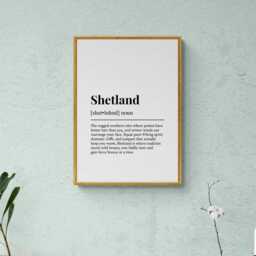 Shetland Funny Definition Scotland Gift Wall Art Print - thumbnail 3
