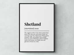 Shetland Funny Definition Scotland Gift Wall Art Print - thumbnail 1