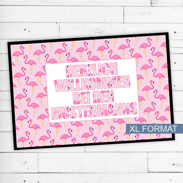 "Dreckspatz?? Doormat ""Flamingo" - image 1