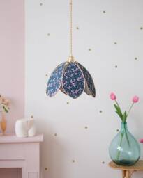 Simple Flower Pendant Light - Night Light & Gold