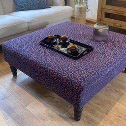 Custom Ottoman, Footstool, Selection Of Sizes & Fabrics Made To Order, Style Victoria - thumbnail 4
