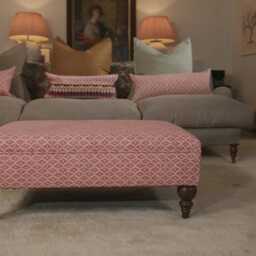 Custom Ottoman, Footstool, Selection Of Sizes & Fabrics Made To Order, Style Victoria - thumbnail 3