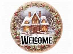 Christmas Welcome Wreath Sign, Merry Xmas Merry Xmas Wreath, Christmas Door Sign - thumbnail 1