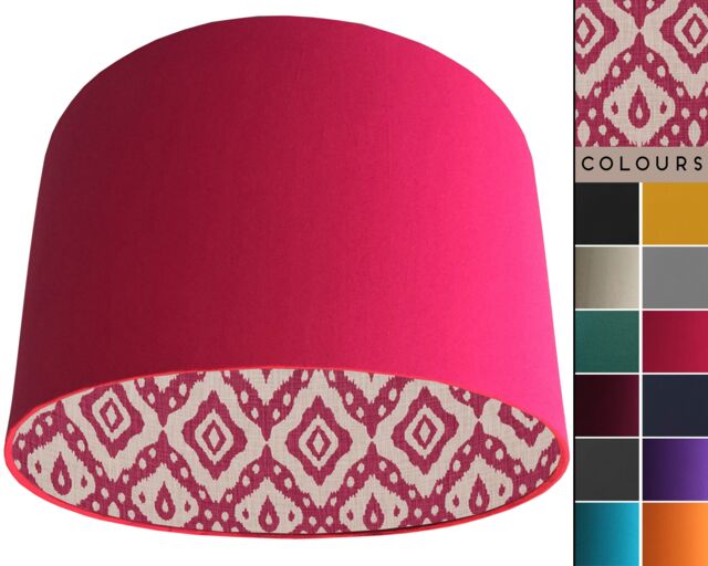 Pink Bohemian Lampshade Abstract Pattern Table Or Ceiling Light - image 1