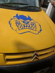 Taz Monster Head Car Van Bonnet Side Sticker Decal Vinyl Graphic Garage Mechanic Wall Art Window Door Body Panel Sign Hood Campervan Fun