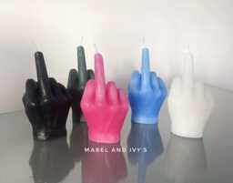 Soy Wax Middle Finger Candle Funny Sculpture Candle - 9cm