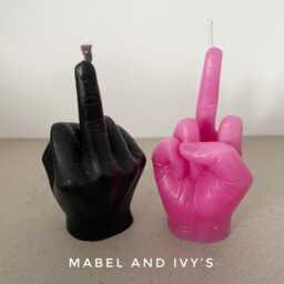 Soy Wax Middle Finger Candle Funny Sculpture Candle - 9cm - thumbnail 4