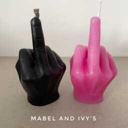 Soy Wax Middle Finger Candle Funny Sculpture Candle - 9cm - thumbnail 2