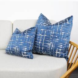 Ashley Wilde Mikkel Navy, Abstract Cushion Covers, Designer Throw Pillows, Luxury Scatter Cushions - thumbnail 2